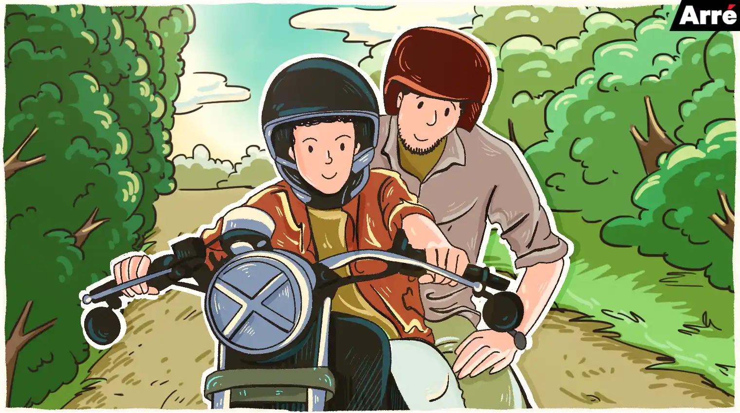 Father-son-biking