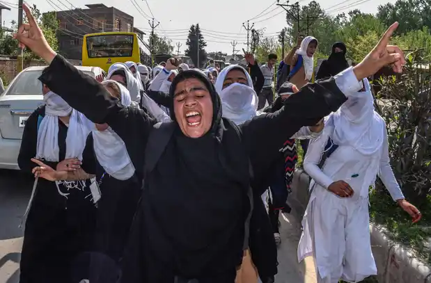 Students Protest Against Indian Forces Attack Continue In Kashmir